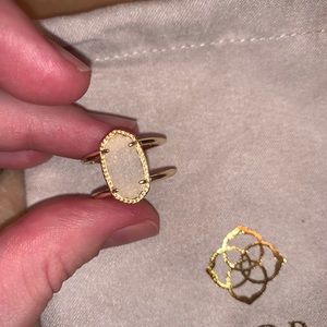 Kendra Scott Druzy Iridescent Gold Ring Size 7
